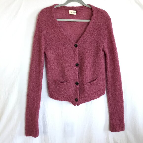 Simon Miller Sweaters - Simon Miller Cardigan Women Size Small Pink Button Up Pockets V Neck Long Sleeve